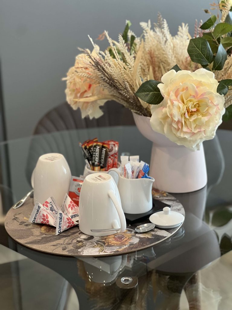 Luxury welcome coffee station at 1908 Umhlanga Arch apartment